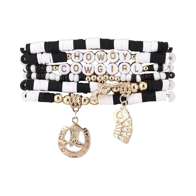 Wholesale Western Cowboy Series Soft Ceramic Cowboy Hat Boots Bracelet