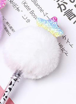 Wholesale Pens Valentine's Day Creative Cartoon Plush Ball Plastic Ballpoint Pen