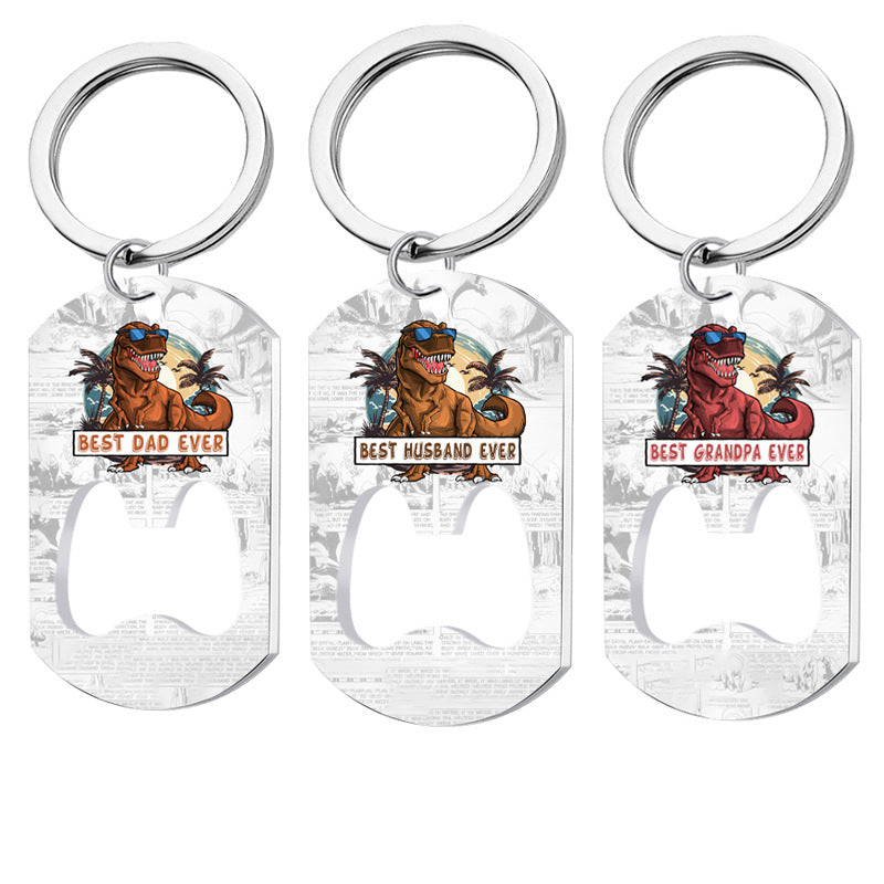 Wholesale Dinosaur Stainless Steel Keychains