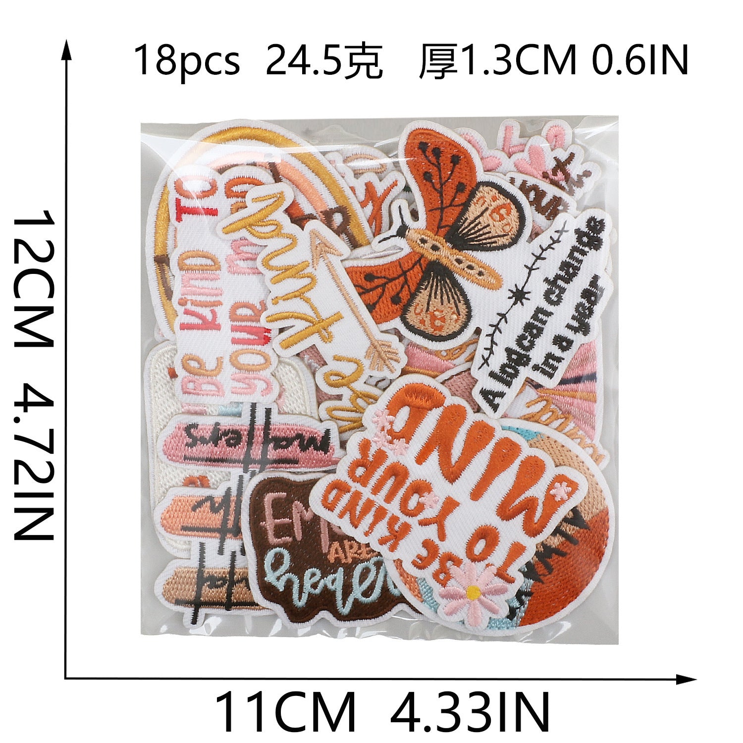 Wholesale Polyester Embroidered Patch Decorative Accent Inspirational Quote Love Yourself English Slogan Applique For Clothing Bags DIY Craft Stylish Fashion Accessory