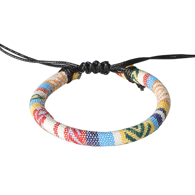 Wholesale Nepalese Ethnic Style Pure Hand-woven Bohemian Wax Wire Bracelet