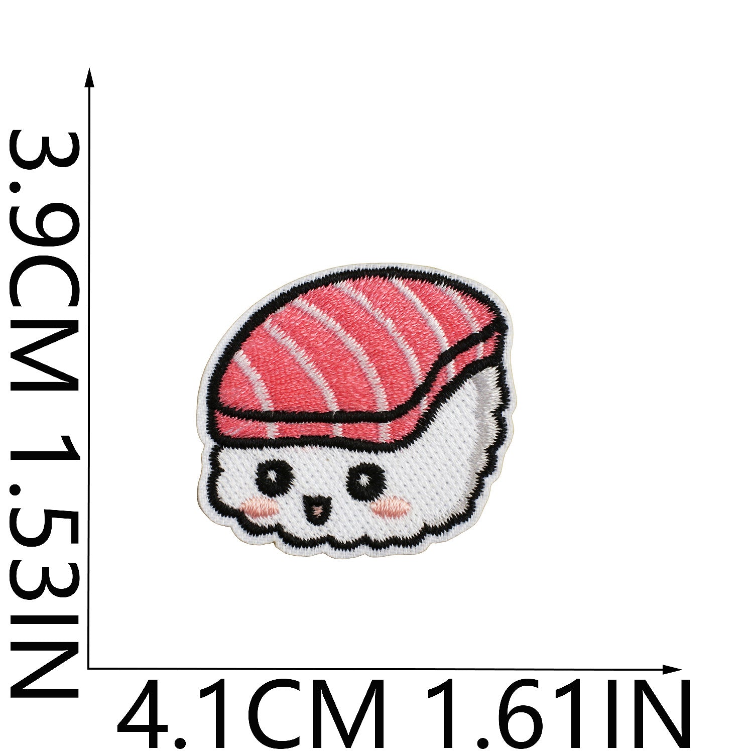 Wholesale Cartoon Salmon Sushi Embroidered Patch For Clothing DIY Decorative Accent