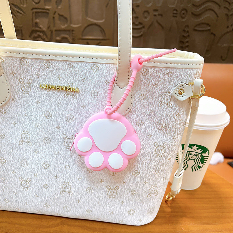 Wholesale Cat Claw Zero Wallet Earphone Bag PVC Keychain