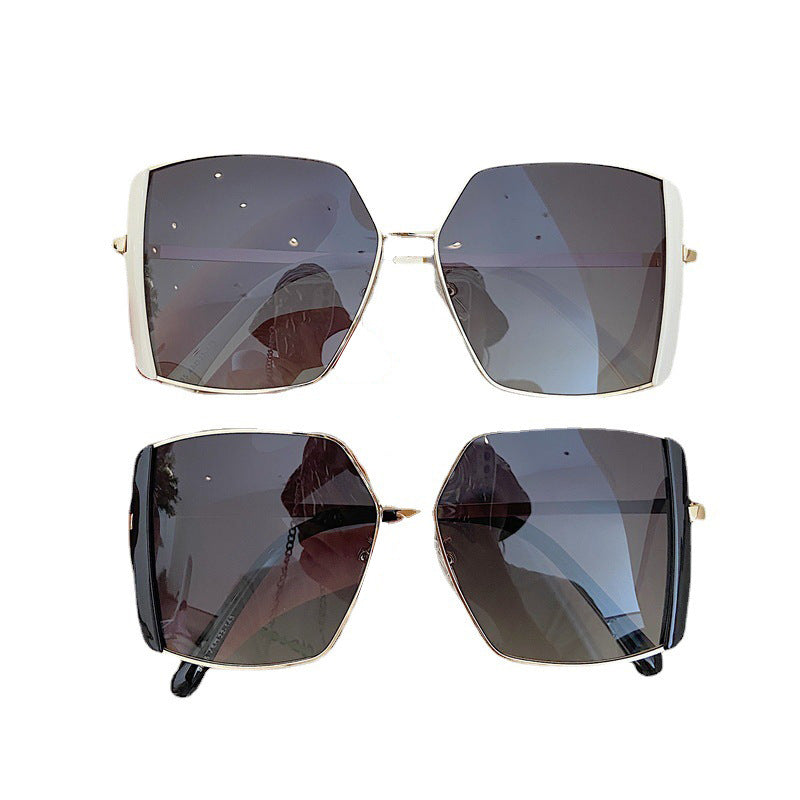 Wholesale 2023 PC Color Matching Frameless Large Frame Sunglasses