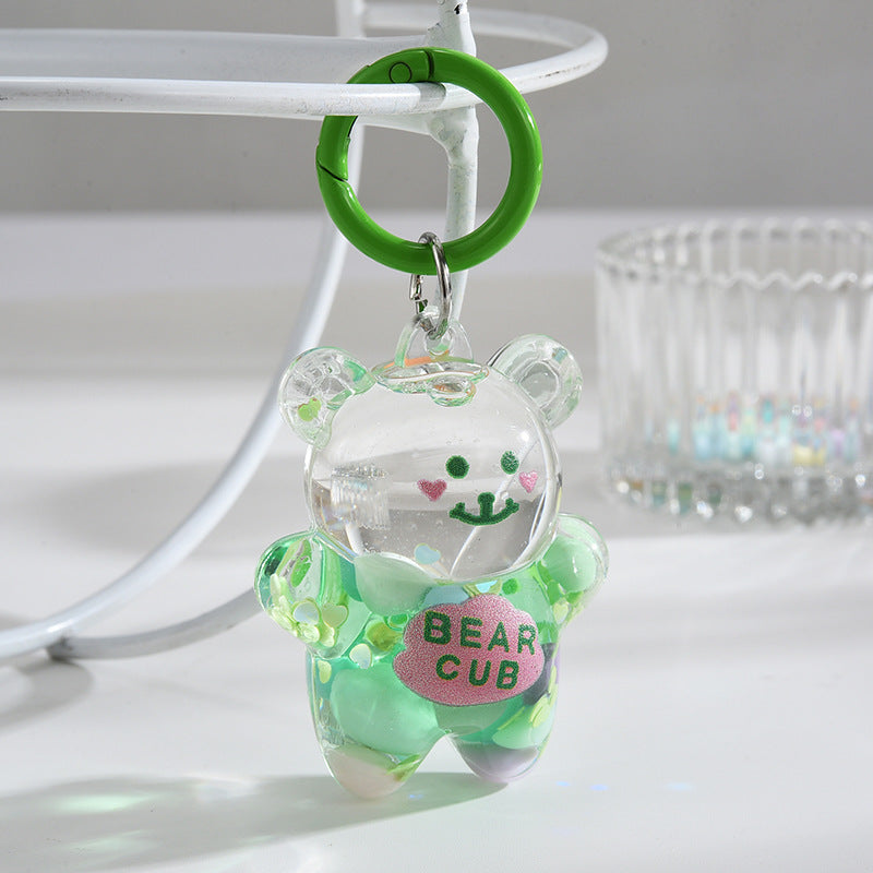 Wholesale Acrylic Oil Graffiti Bear Keychain