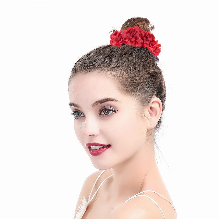 Wholesale spring and summer simulation fabric flower elastic Bohemian hydrangea holiday head rope