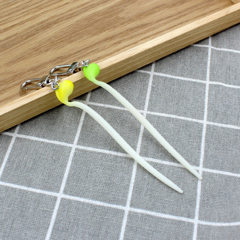 Wholesale PVC Bean Sprouts Keychain