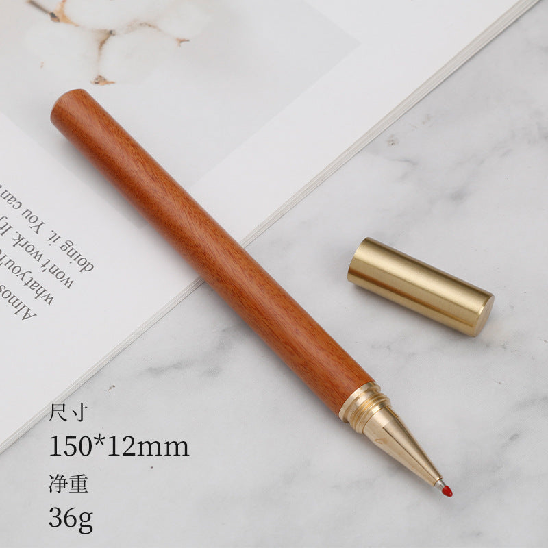 Wholesale Ebony Wood Ball Pen Brass Metal Gel Pen