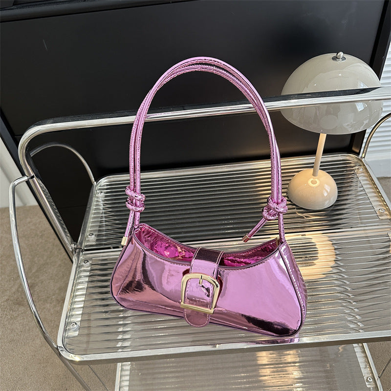 Wholesale Fashionable casual simple solid color texture underarm shoulder bag