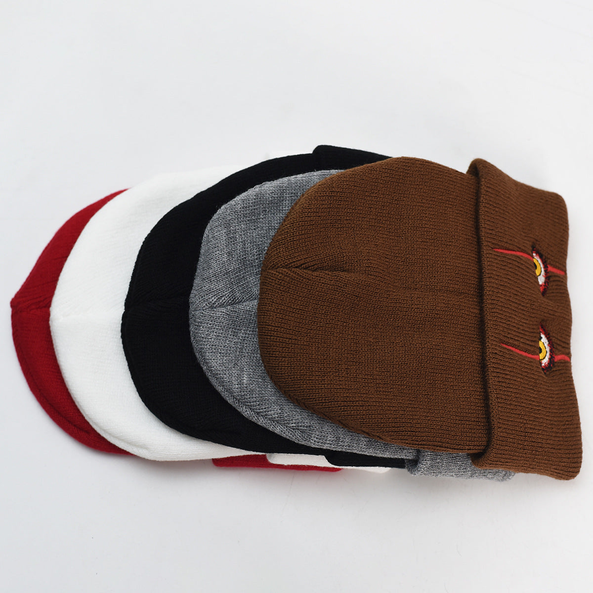 Wholesale Scary Clown Eyes Knitted Warm Pullover Beanie