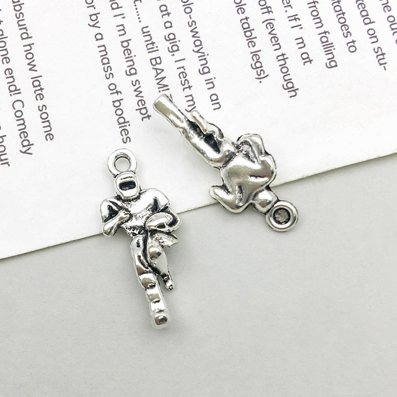 Wholesale 1 Antique Silver Alloy Simulation Rugby Baseball Series DIY Pendant