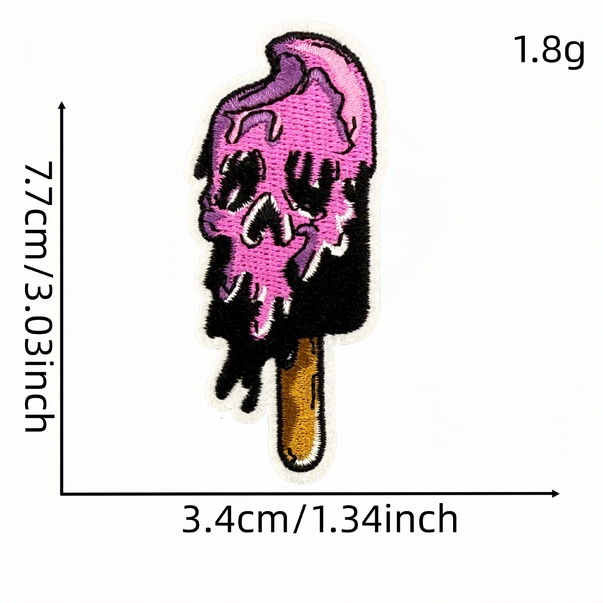 Wholesale Gothic Embroidered Iron On Patch Dark Pink Decorative Badge For Clothing DIY Accessory Trendy Gift