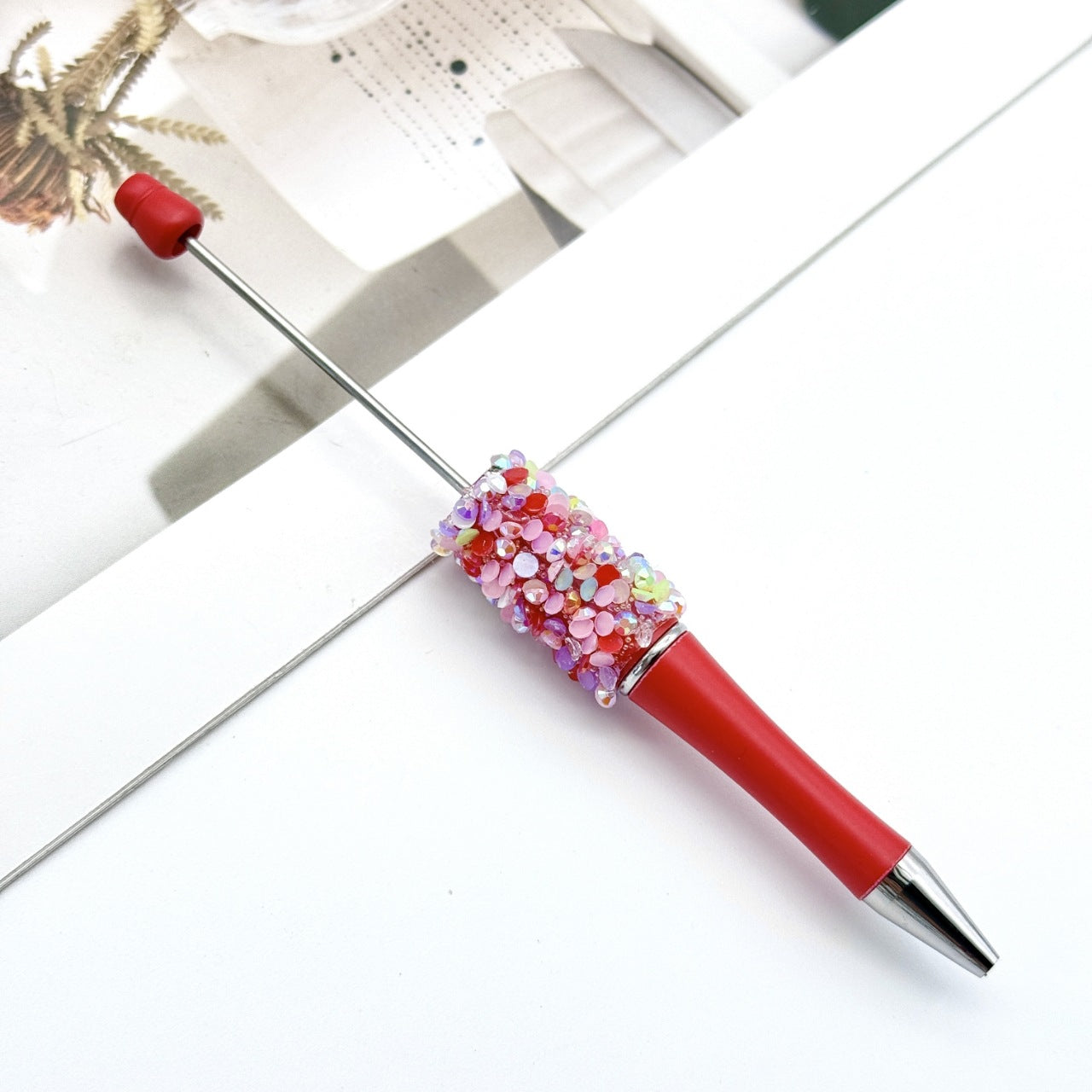 Wholesale DIY Sequin Bead Pen Colorful Resin Ballpoint Pen
