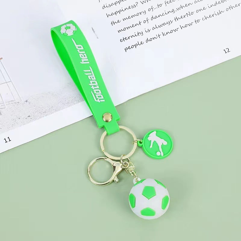 Wholesale of 10PCS Football PVC Keychains