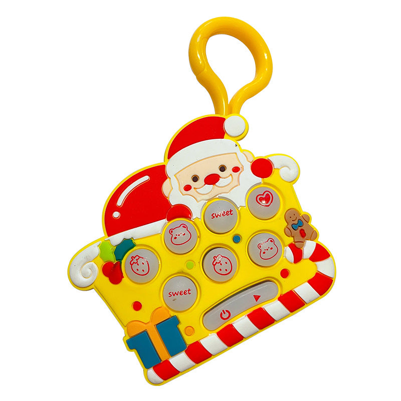 Wholesale Christmas Series Decompression Whack-a-mole Game Console Plastic Keychain