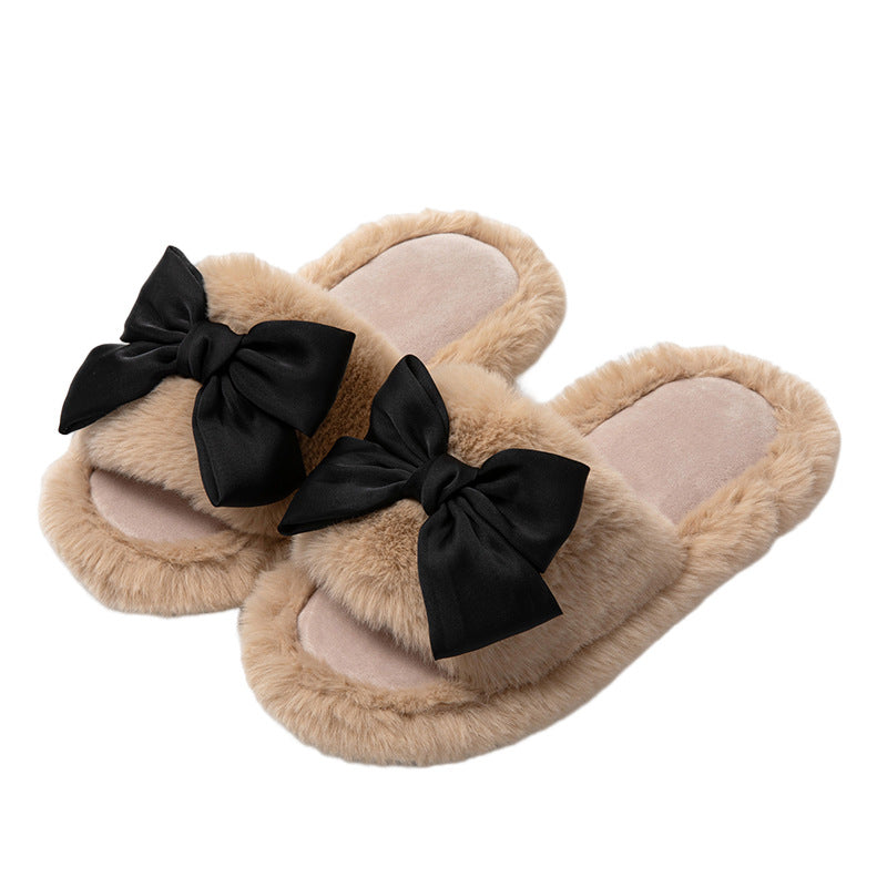 Wholesale 20pcs Open Cotton Home Girl Plush Indoor Slippers