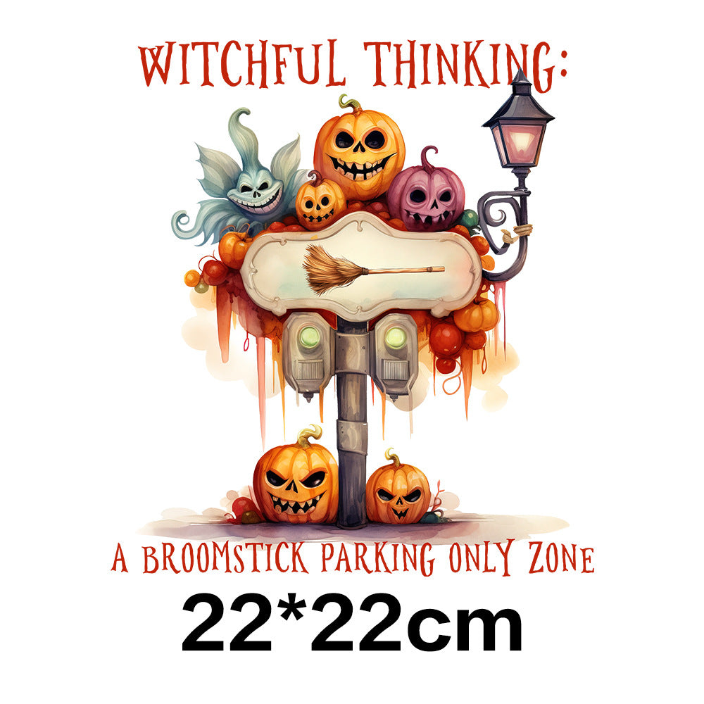 Wholesale 10pcs Pumpkin Witch Halloween UV DTF Ready to Press Transfers Wraps