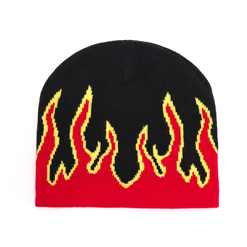 Wholesale Winter Flame Pattern Wool Knitted Hat