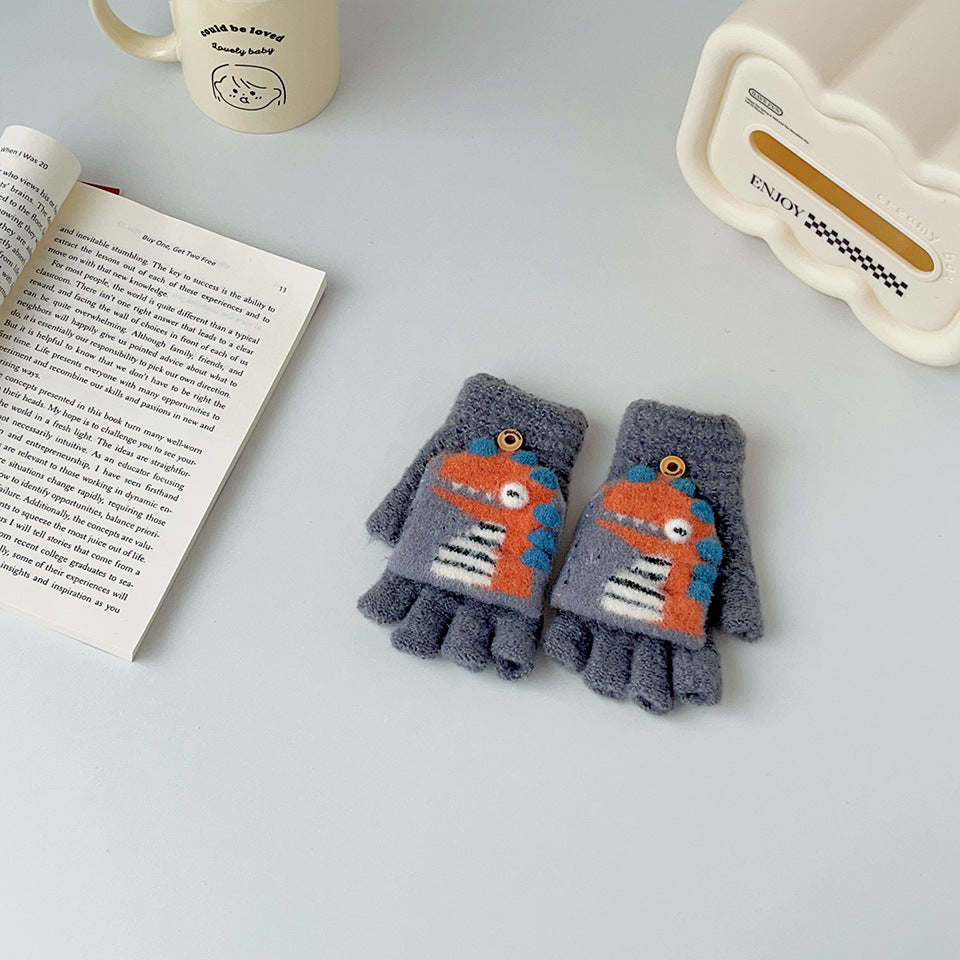 Wholesale Cartoon Woolen Knitted Children's Gloves