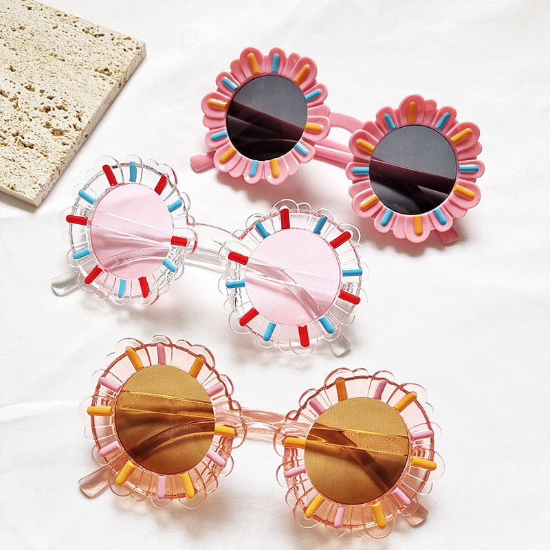 Wholesale UV Protection Children's PC Cartoon Sunflower Glasses