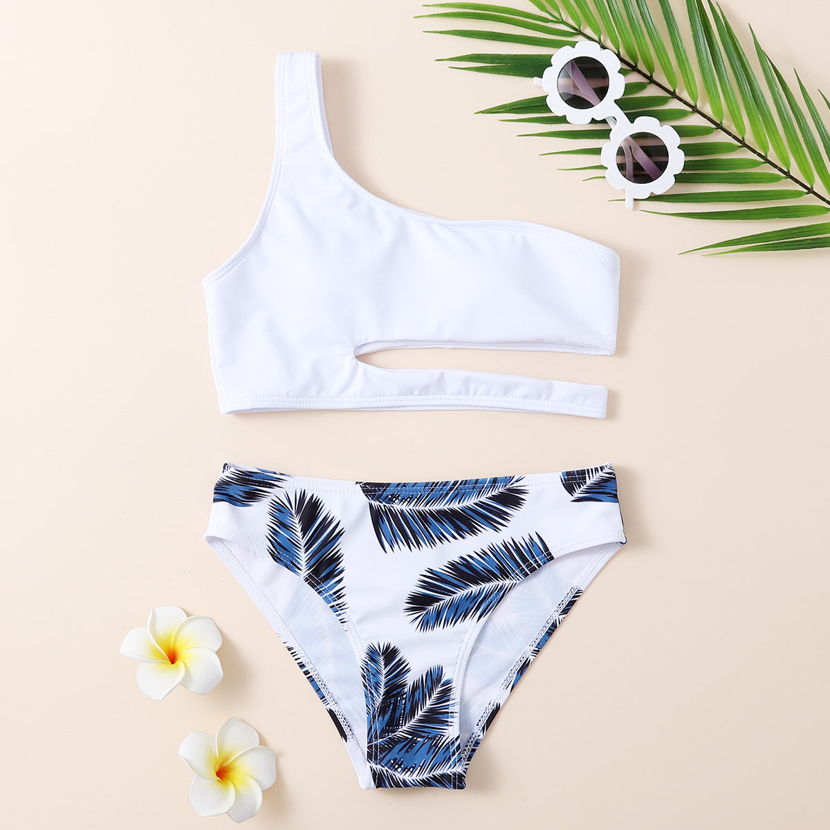 Wholesale Split Kids Print Swimwear