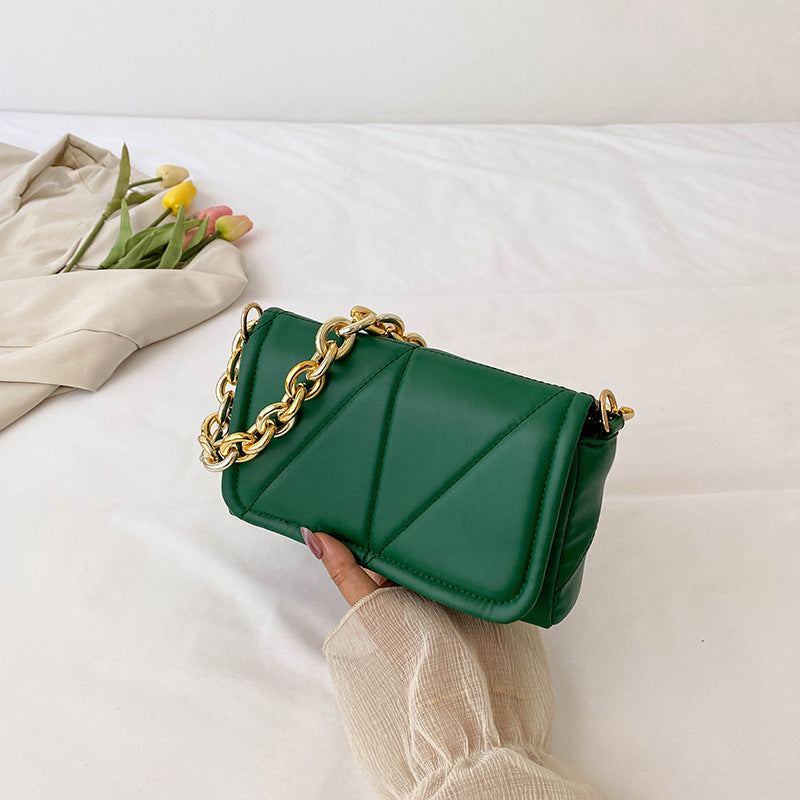 Wholesale Solid Color Casual Simple Chain Shoulder Armpit Small Square Bag