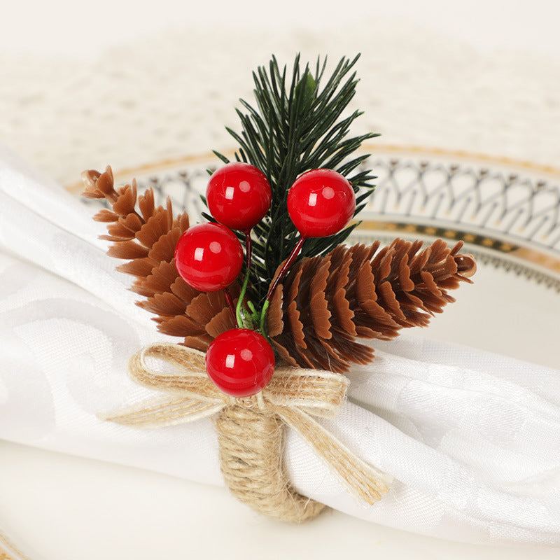 Wholesale Western Christmas Decorative Pineapple Napkin Rings