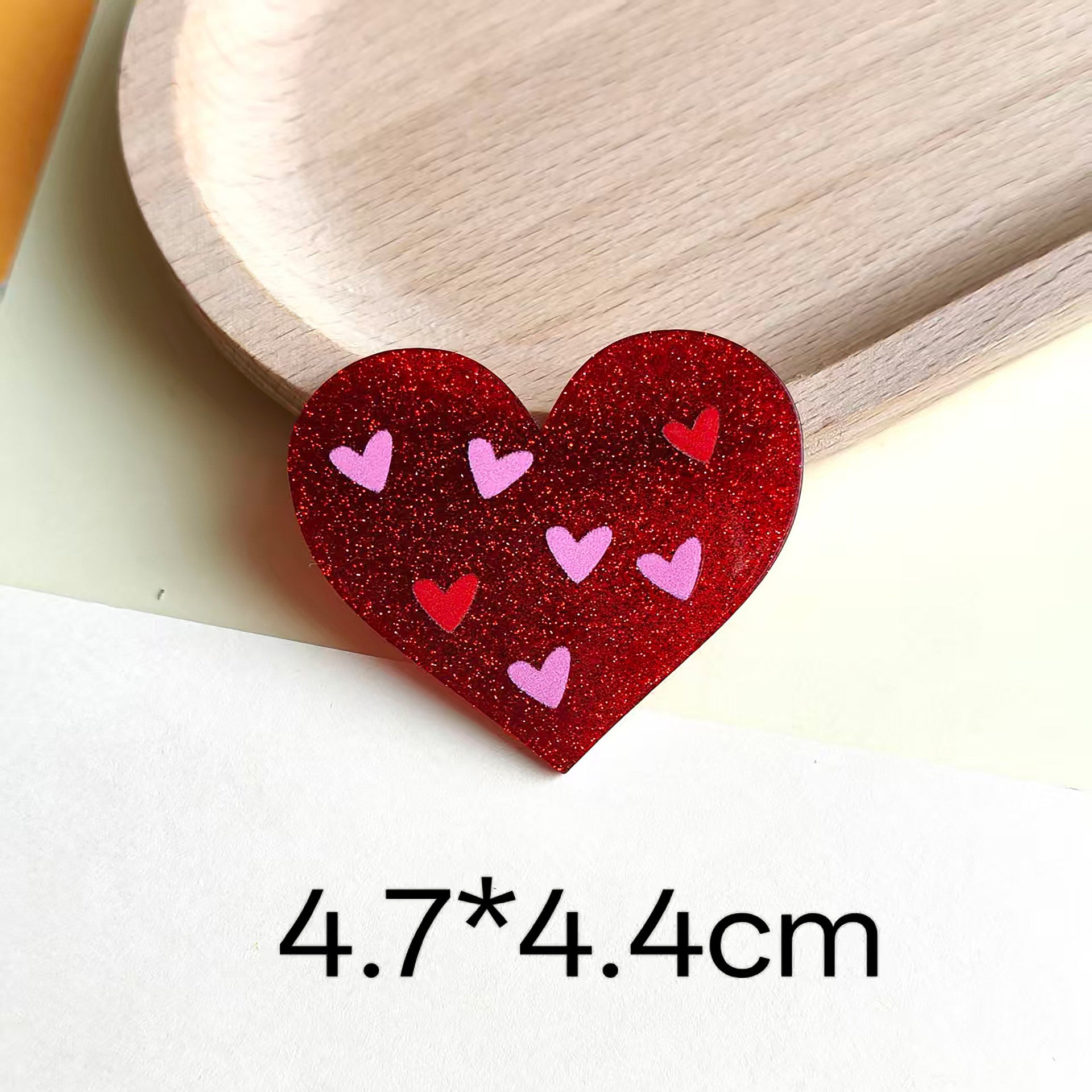 Wholesale 10pcs loose pink cartoon letters peach heart Acrylic Flatback