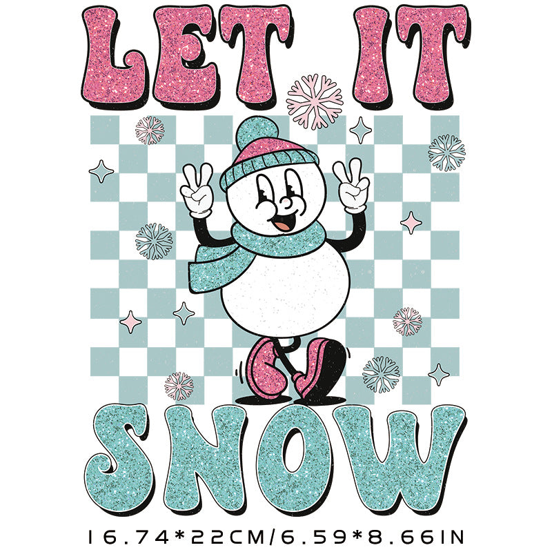 Wholesale  Christmas Hot Stamping Pattern Sticker T-shirt Printing Hot Stamping Heat Transfer in stock Pattern Hot Stamping