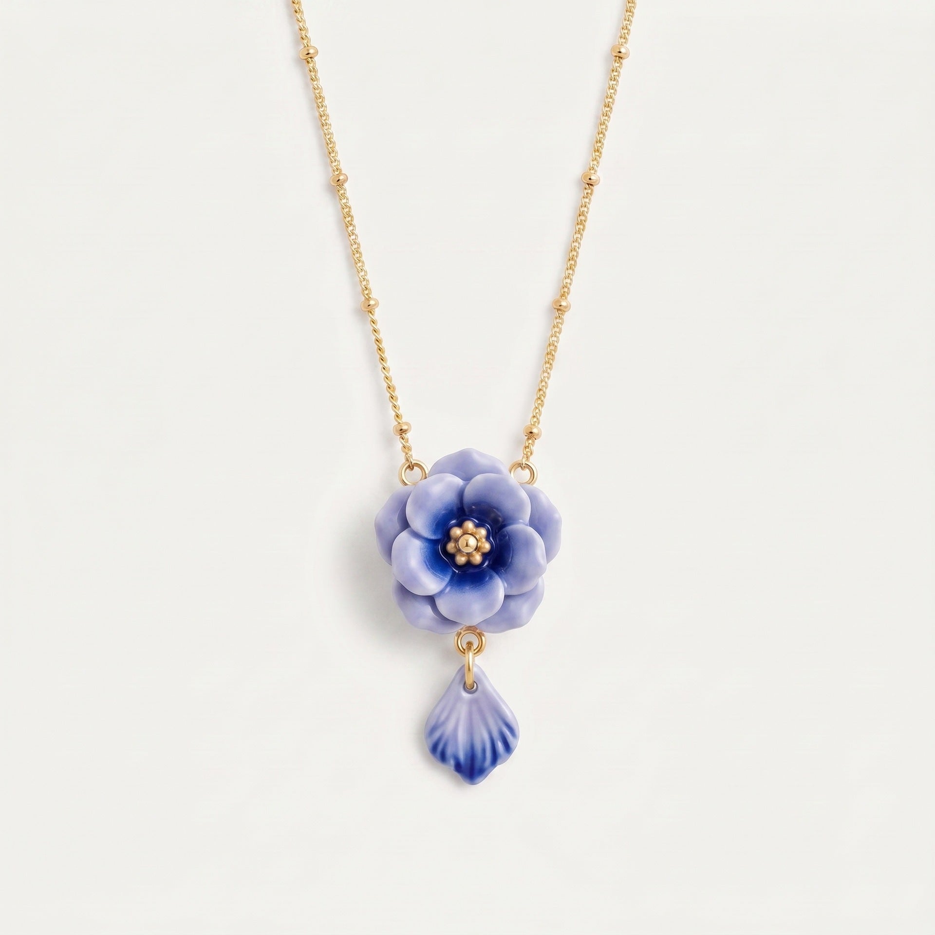 Wholesale Handmade Vintage Layered Flower Necklace With Gold Chain Pink Carnation Gradient Chic Fashion Accessory For Gift And Resale