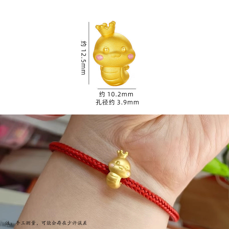 Wholesale princess snake transfer beads through hand beaded bracelet gold accessories