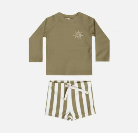 Wholesale Long Sleeve Split Swimsuit