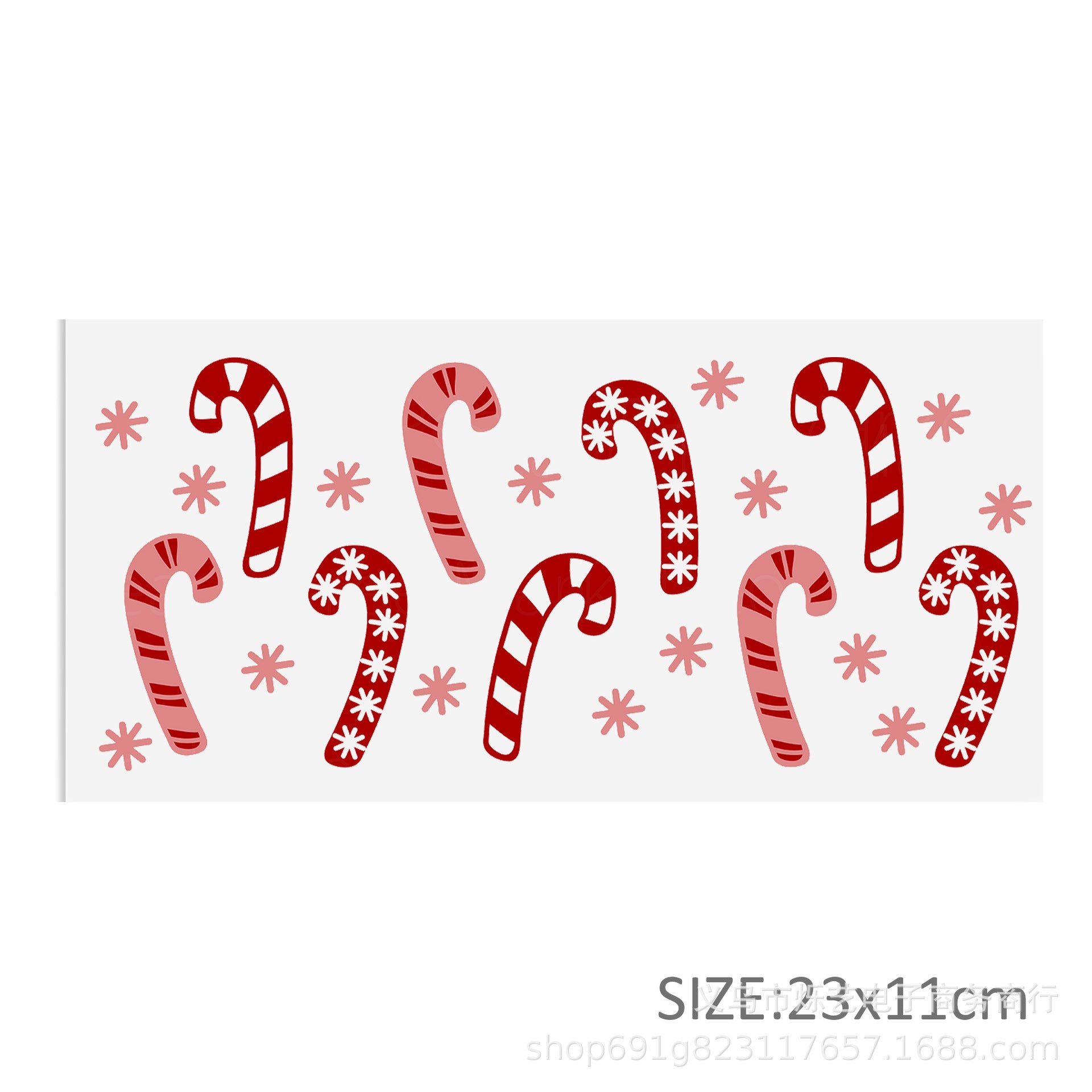 Wholesale Christmas series of ice cream cartoons   16oz Cup UV DTF Wraps