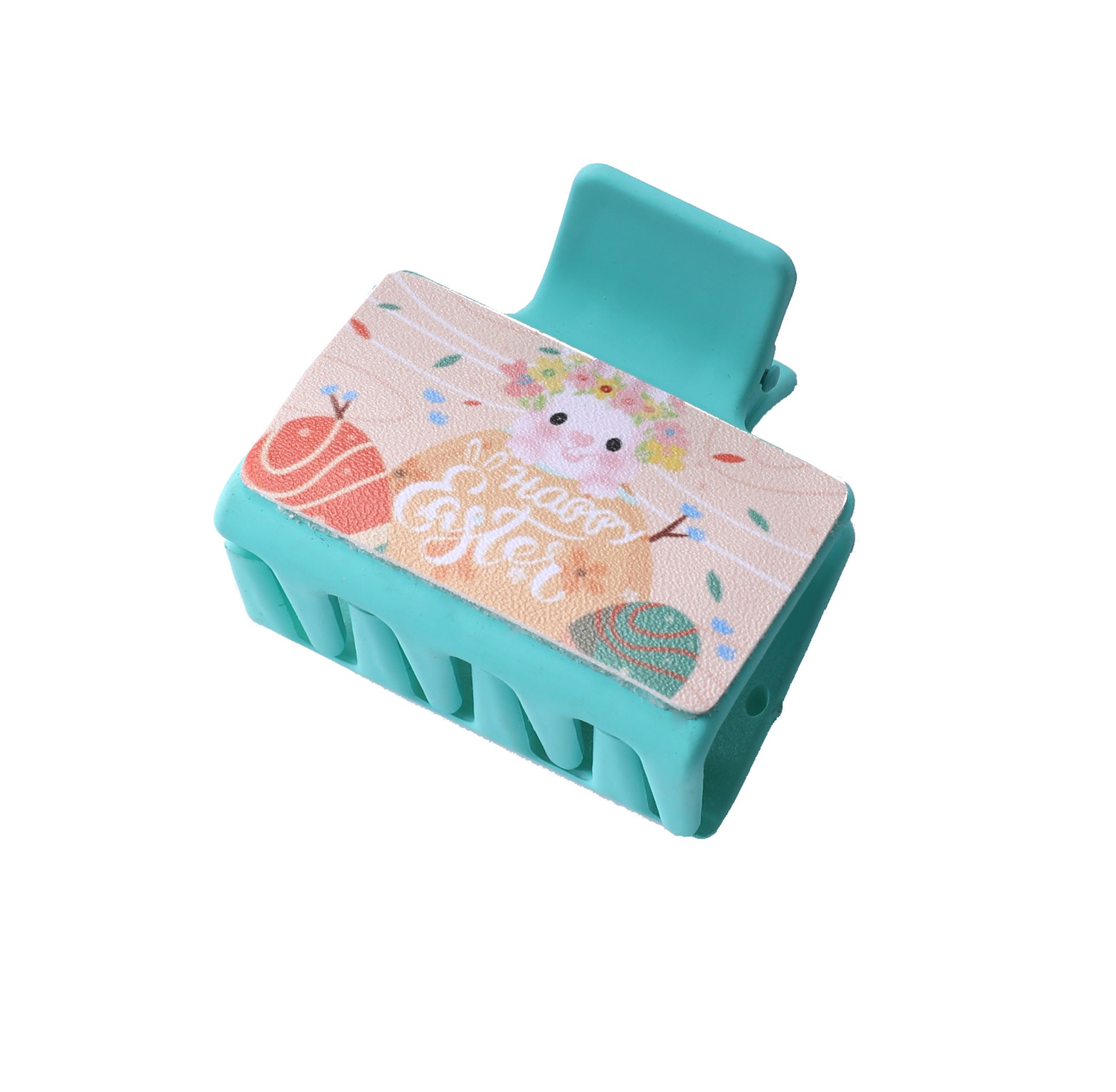 Wholesale Easter Bunny Egg Colored PU Hair Clips