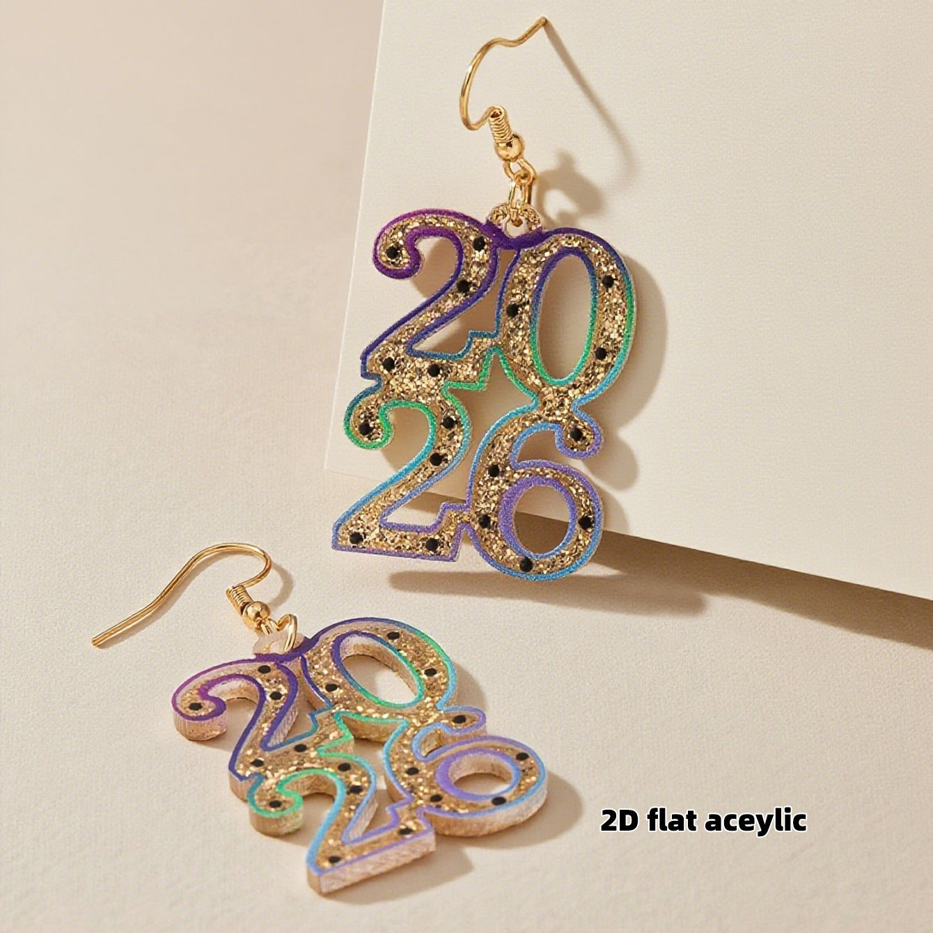 Wholesale 2026 Acrylic Digital Earrings