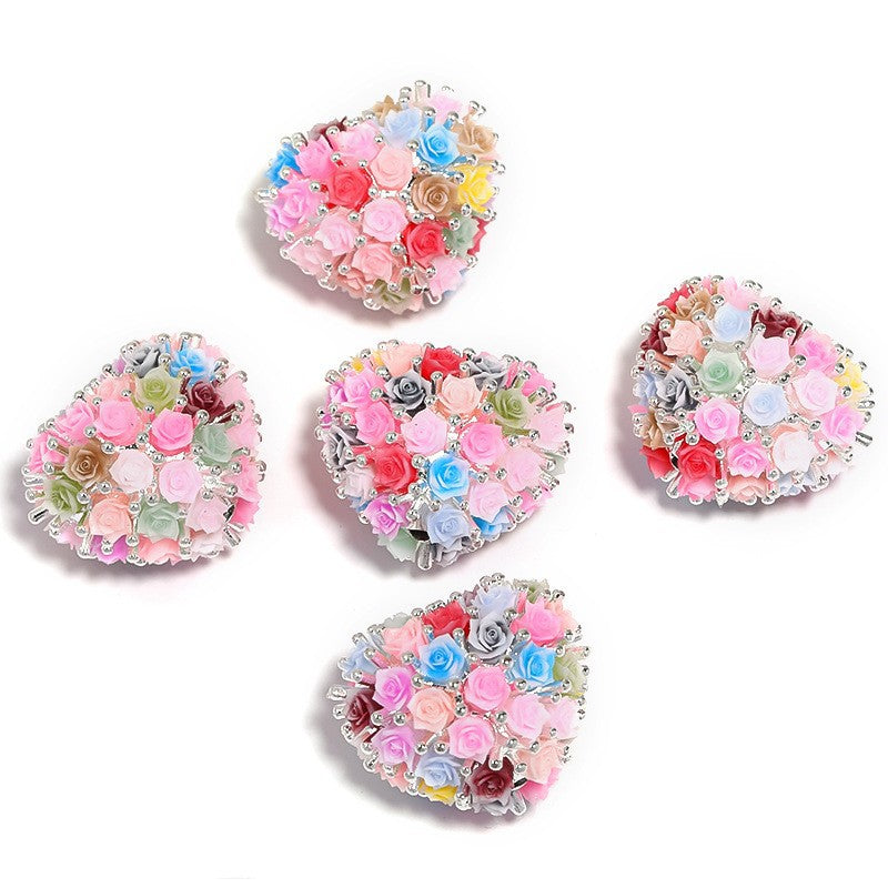 Wholesale 5pcs  Acrylic Butterfly Beads Flower Round Acrylic Beads