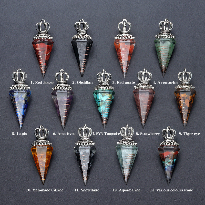 Wholesale Crystal Gravel Resin Pendulum