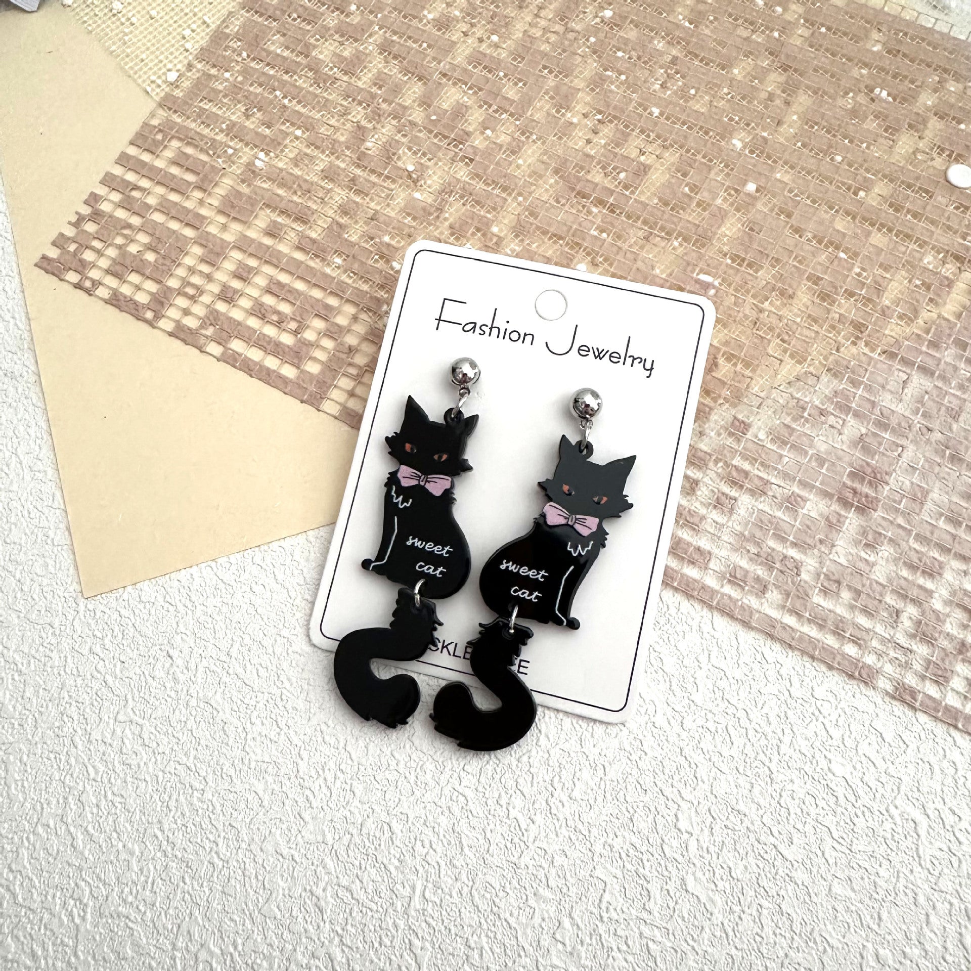 Wholesale Acrylic Moon Snake Animal Bee Frog Cat Long Earrings