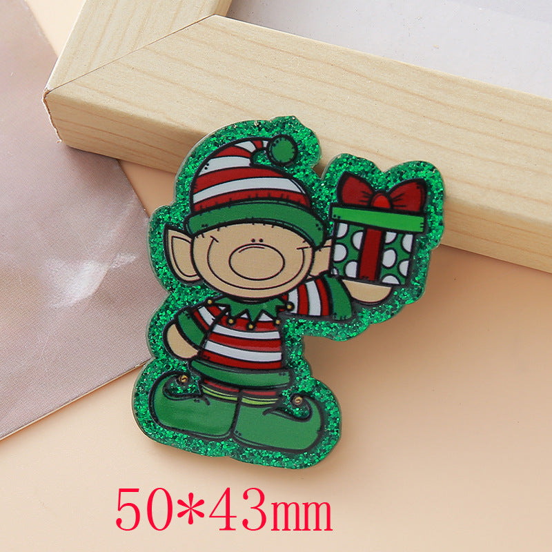 Wholesale 10pcs Glitter and Sparkle Christmas DIY Acrylic Patch