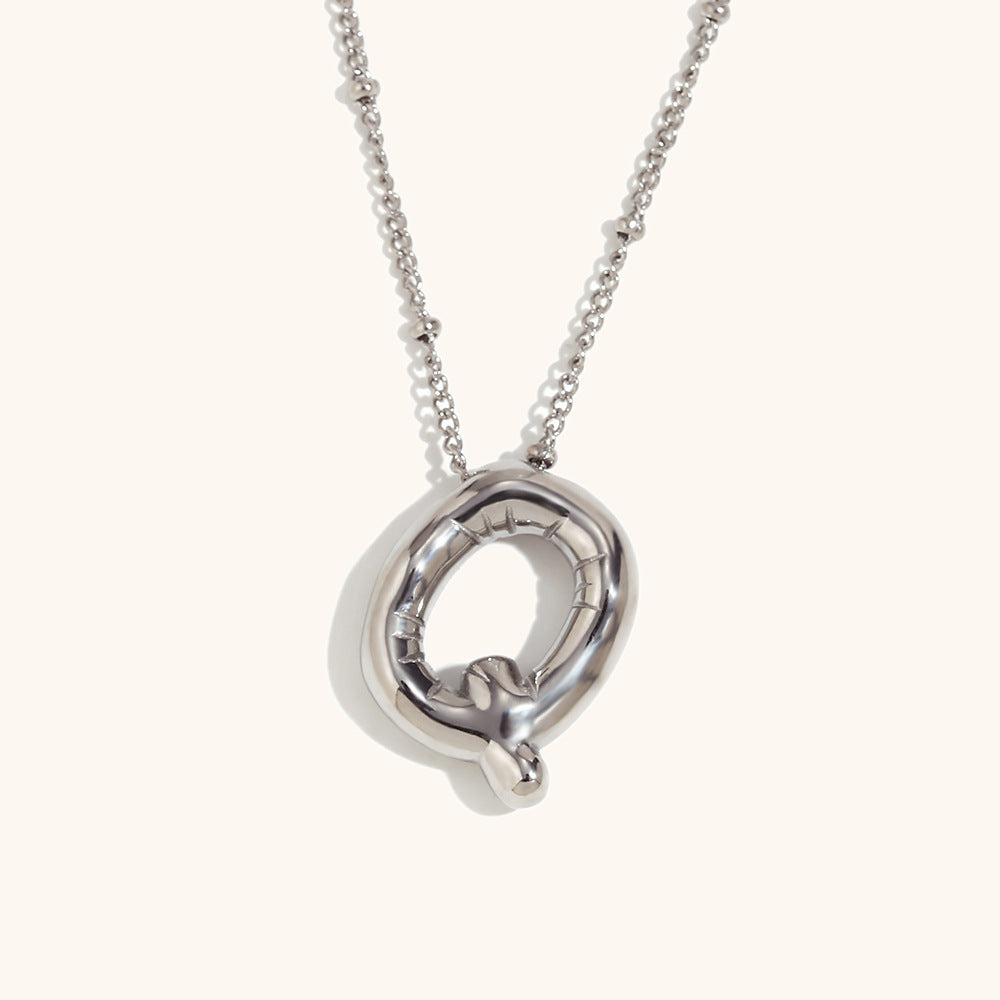 Wholesale Balloon English Stainless Steel Plated 18K Necklace