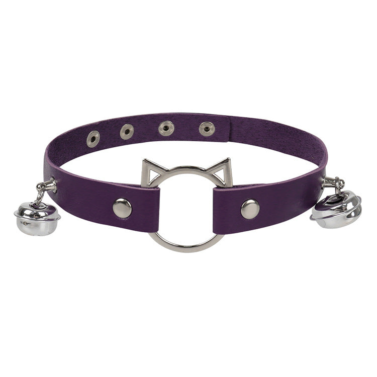 Wholesale Personalized cat head leather collar