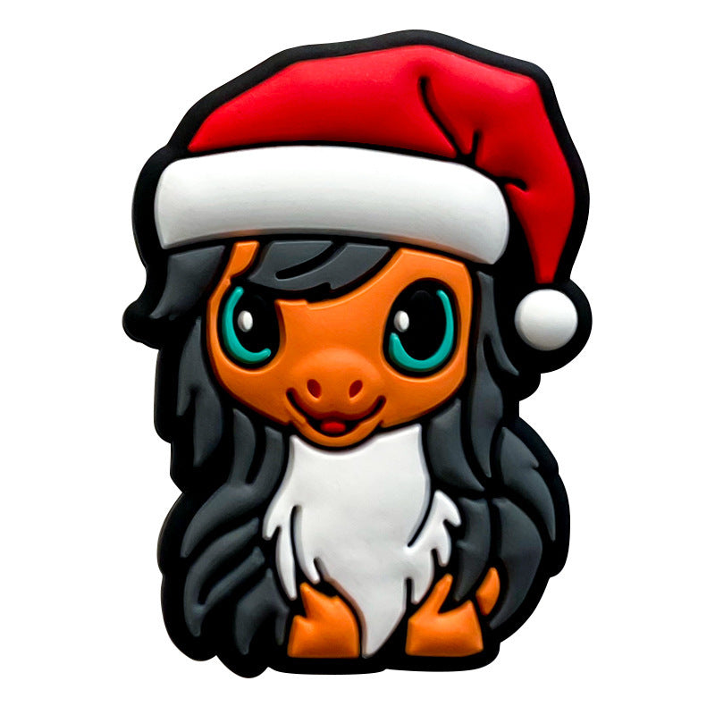 Wholesale 10pcs Christmas Pony Children' s Food Grade Focal Beads