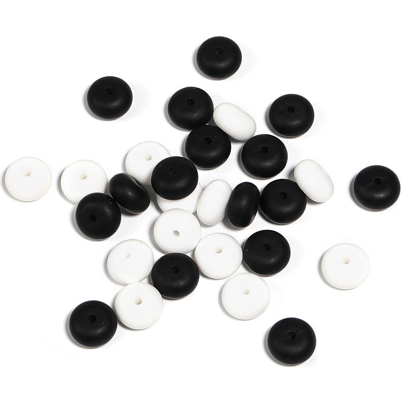 Wholesale 200pcs 14mm Silicone Flat Beads Candy Color Abacus Beads DIY Jewelry Accessories Spacer