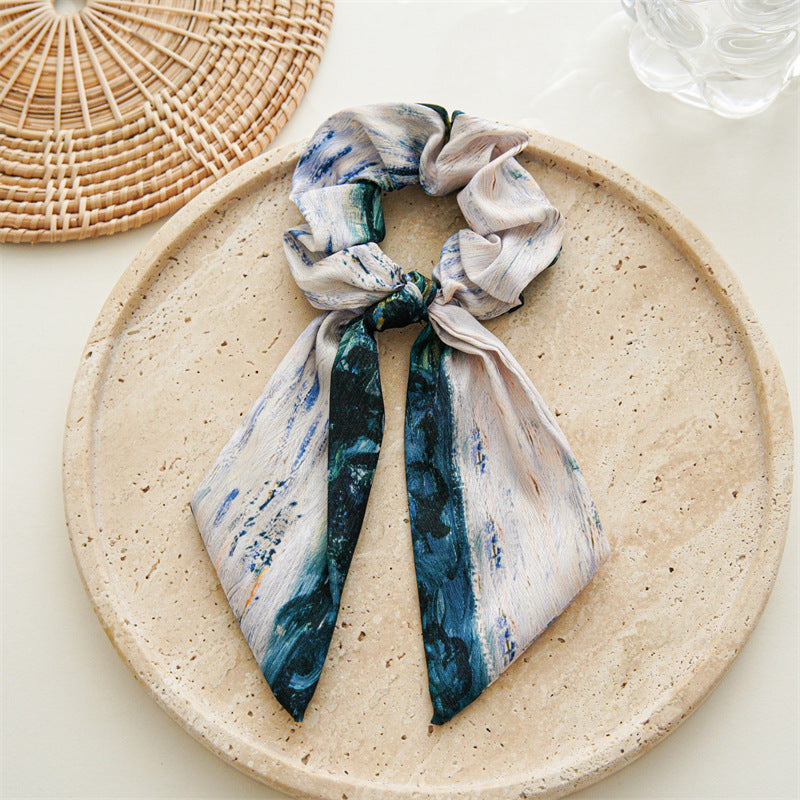 Wholesale Bow Ponytail Knot Hair Bands French Large Intestine Hair Bands