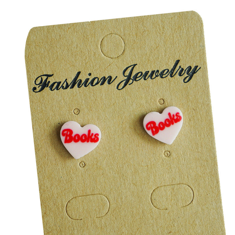 Wholesale 2 Pair/Pack Back To School Season Math Science Art Love Reading Earth Fun Earrings