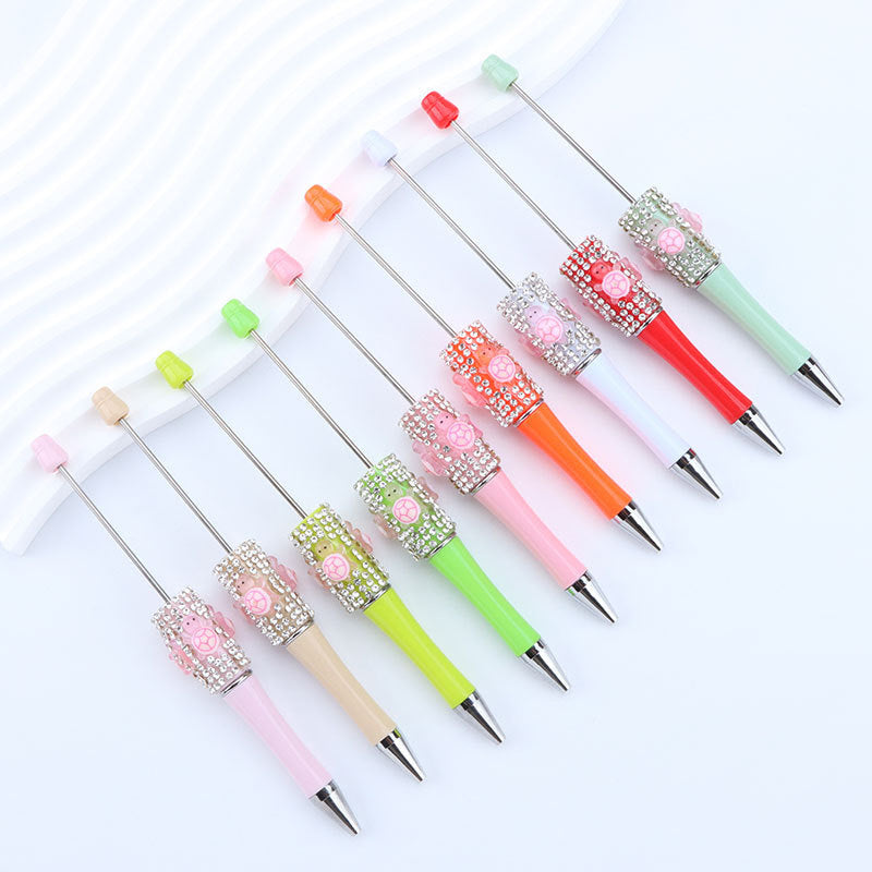 Wholesale Sugar set with diamonds  small turtle  crushed diamonds  beadable pens