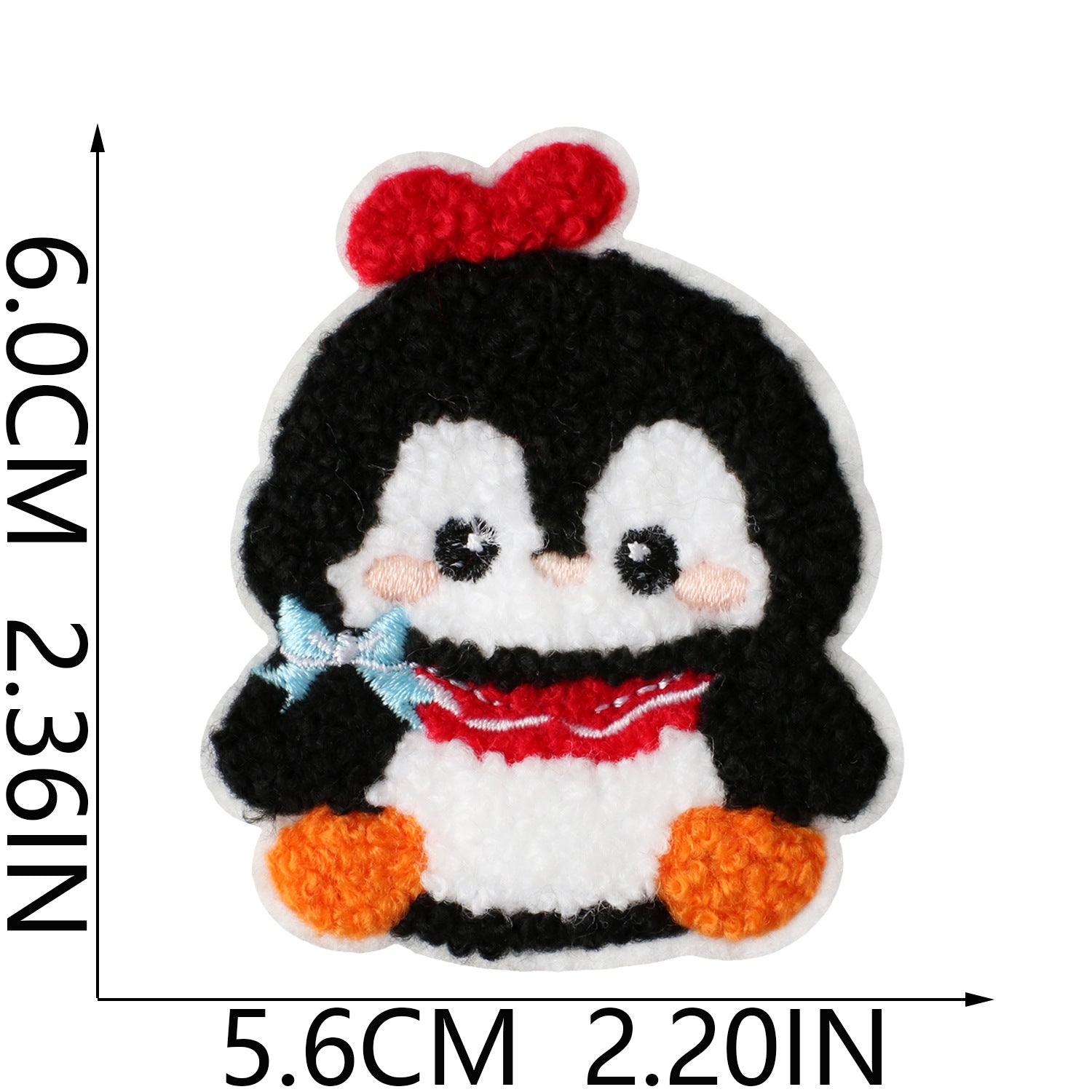 Wholesale Trendy Cute Bathing Penguin Embroidered Patch Iron On No Sew For Clothing Bags DIY Gift