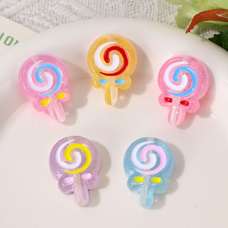 Wholesale  Random 5pcs/pack  Candy-colored buttercream gum sticks  Acrylic Beads