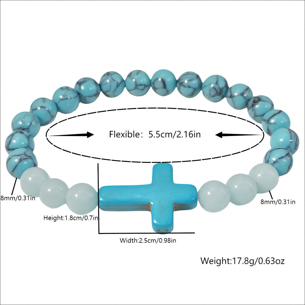 Wholesale Blue And White Couple Luminous Bracelet  Turquoise Bracelet