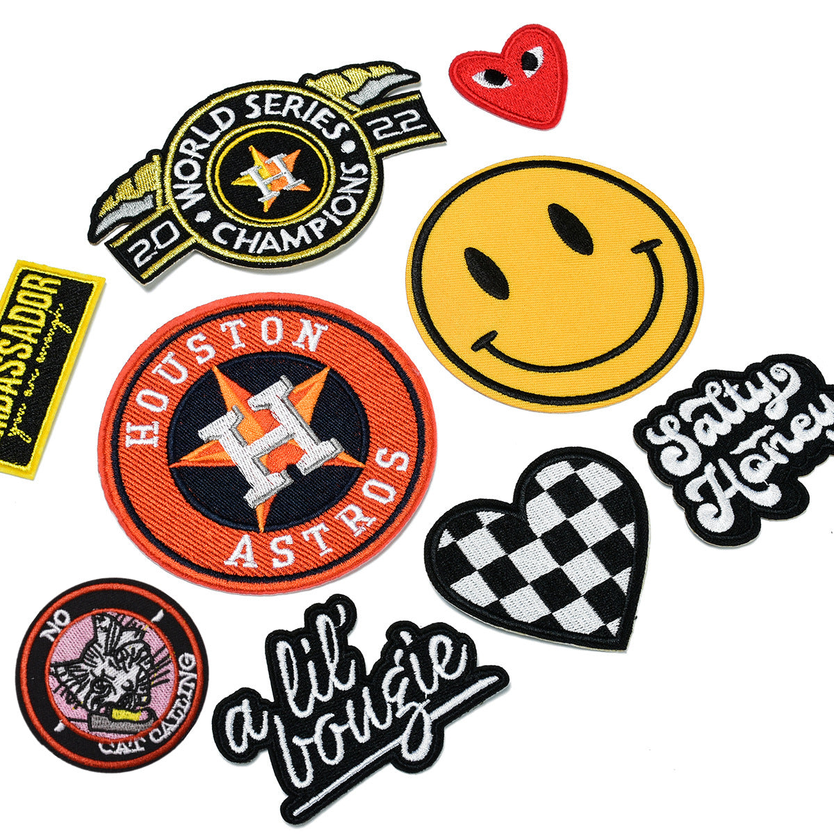 Wholesale Stylish Embroidered Twill Patches 10 Pack For Towels Clothing Bags And DIY Craft